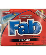 Fab Ocean Breeze Dazzling Whites Powder Laundry Detergent, 52oz, 32 Loads - £18.40 GBP
