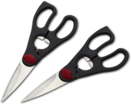 Farberware 2-Piece Stainless Steel Utility Shears, Scissors Black New &amp; Sealed - £12.55 GBP