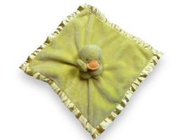 Carters Yellow Duck Security Blanket Lovey Satin Back Trim Baby Ducky - $17.59