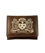 Hamilton Irish Coat of Arms Rustic Leather Wallet - $474.03 MXN