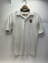 NCAA Oklahoma Sooners Medium White NIKE Dri-Fit OU Polo Golf Shirt - $15.85
