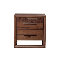 Lofton 2-drawer Mocha Brown Wood Nightstand - £252.52 GBP