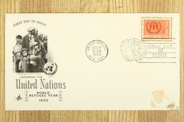 Vintage Postal History #75 FDC United Nations World Refugee Year 1959 UN... - $8.96