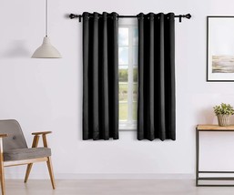 Room Darkening Blackout Window Curtain 5 Feet  (Black)  1 Pcs - $35.55