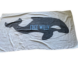Warner Bros Free Willy Vintage Beach Towel 1990s 28 by 56 inches - $17.53