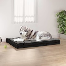 Dog Bed Black 101.5x74x9 cm Solid Wood Pine - £27.40 GBP
