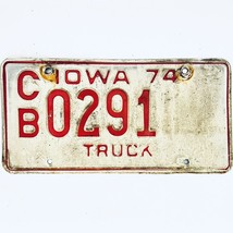 1974 United States Iowa Base Truck License Plate CB 0291 - £14.89 GBP