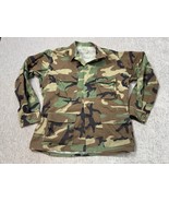 US Military Combat Jacket Men Large Regular Woodland Camo Paintball Hunting - $456.61 MXN
