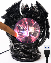 Plasma Ball, Air Ions Touch Sensitive Dragon Plasma Ball with Purple Red Lighten - £24.58 GBP