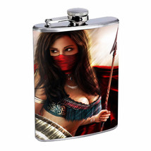 Persian Pin Up Girls D3 Flask 8oz Stainless Steel Hip Drinking Whiskey - £11.80 GBP