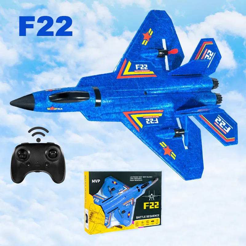 F22 Raptor Fighter RC Airplane 2.4G Remote Control Aircraft With Light Fixed - £33.72 GBP+