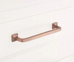 New 4&quot; Antique Copper Klein Solid Brass Cabinet Pull by Signature Hardware - £13.58 GBP