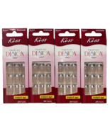 KISS Fashion Design Nails Silver French Design Medium Length STYLISH DGD... - $26.62 CAD