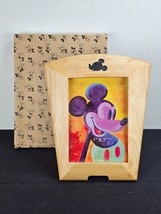 Disneys Mickey Mouse Natural Finish Wood Art &quot;5x7&quot; Deco Picture Frame NEW - $34.60