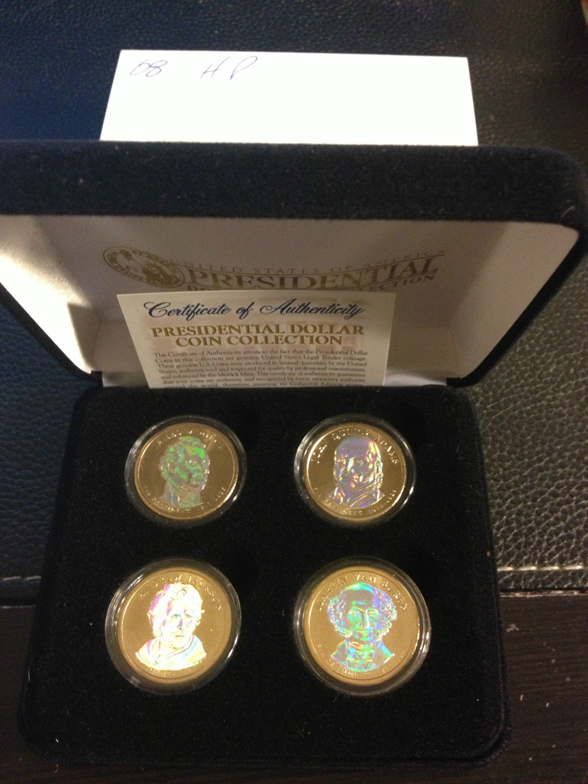 Primary image for 2008 USA MINT HOLOGRAM PRESIDENTIAL $1 DOLLAR 4 COIN SET GIFT BOX CERTIFIED