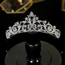 Luxury Headwear Zirconia Crystal Crown Princess Tiara Women&#39;s Wedding Ha... - £60.41 GBP