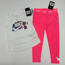 Nike Girls Sunglasses Tank Top Shirt &amp; Dri-Fit Logo Leggings Set Outfit 4 5 6 6X - £19.35 GBP