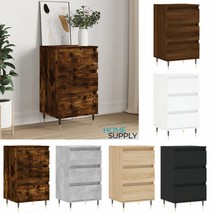 Modern Wooden Bedside Cabinet Nightstand Unit Side End Sofa Table With 3 Drawers - £45.53 GBP+