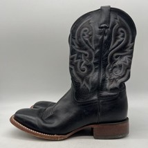 Cody James BBS5 Mens Black Leather Square Toe Cowboy Western Boots Size 11 D - £63.07 GBP