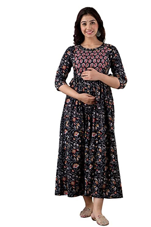Attractive Pregnant / Maternity Women Kurti Gown Suit Easy baby Feeding ... - $35.09