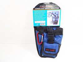 Cordless Drill Holster Blue Nylon Cal-Hawk with Carabiner and Bit Pocket 1 Piece - $13.09