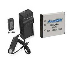 NP-70 NP-70DBA Battery + Charger for Casio EX-Z150 EX-Z150BK EX-Z150GN E... - $20.67