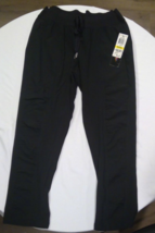 NWT Ideology Ruched Cropped Pants Black Size Large Ruched legs - £39.56 GBP