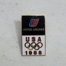 VTG United Airlines USA 1988 Olympics Collectible Brooch Pin Pinback Lapel Pin - £7.78 GBP