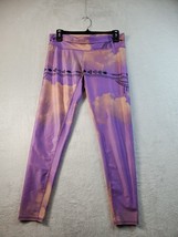 tikee Yoga Leggings Womens Size Large Purple Tie Dye Elastic Waist Pull On - £19.59 GBP