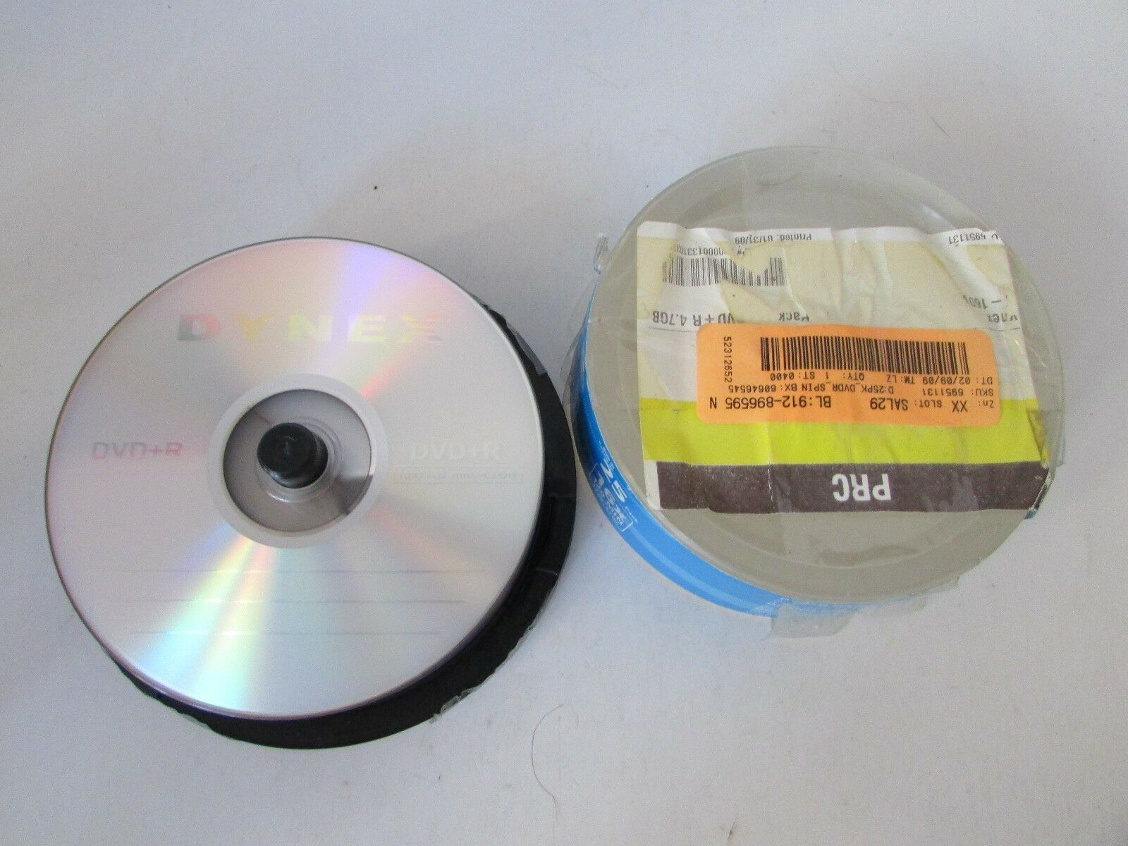 DYNEX DVD+R 25 PACK 16X 120 MIN 4.7GB DISCS RECORDING DATA SPINDLED SILV... - $2.92