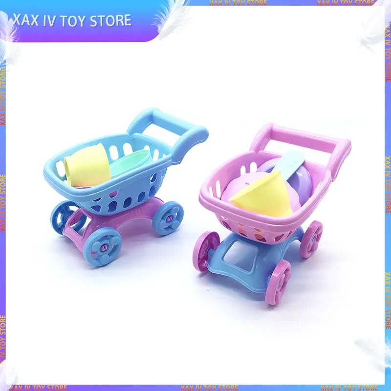 2023 New Children&#39;s Toy Car Set Shopping Cart Beach Play Sand Cart Net B... - $30.37
