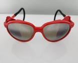 Foster Grant Sunglasses Vintage Rare Red Frames Mirror Lenses &amp; Side Pro... - £97.88 GBP