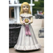 Growing Up Birthday Girls Age 8 Porcelain Blonde Figurine 1981 Enesco - $12.97
