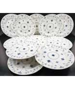 (11) Churchill Finlandia Dinner Plates Set Vintage Swirl Rim Floral Engl... - $213.07 CAD