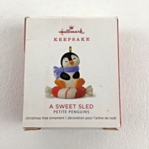 Hallmark Keepsake Christmas Ornament #3 Mini Petite Penguins A Sweet Sled 2018 - £43.59 GBP