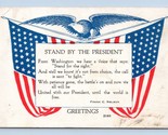 Stand By The President American Flag Frank Nelson Verse UNP DB Postcard N12 - £3.91 GBP