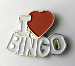 I Love Heart Bingo Gambling C ASIN O Novelty Lapel Pin Badge 1 Inch - £4.22 GBP