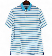 Greyson Golf Polo Shirt Mens Large White Blue Stripes Scioto Country Club - $41.94