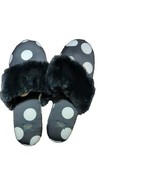 Victoria&#39;s Secret Signature Satin Slippers Polka Dot  Medium 7-8 New W/D... - $21.34