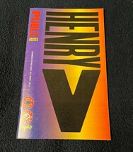 VINTAGE JULY 1996 HENRY V Shakespeare In Central ParK with ANDRE BRAUGHER - $25.00