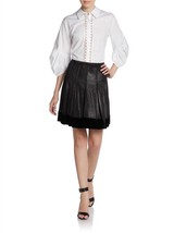 Catherine Malandrino faux leather anora skirt in Black - size 0 - £86.28 GBP