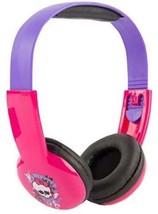 New Monster High Kids Headphones By Sakar Pink Purple Adjustable Cushioned Nib ! - $12.91