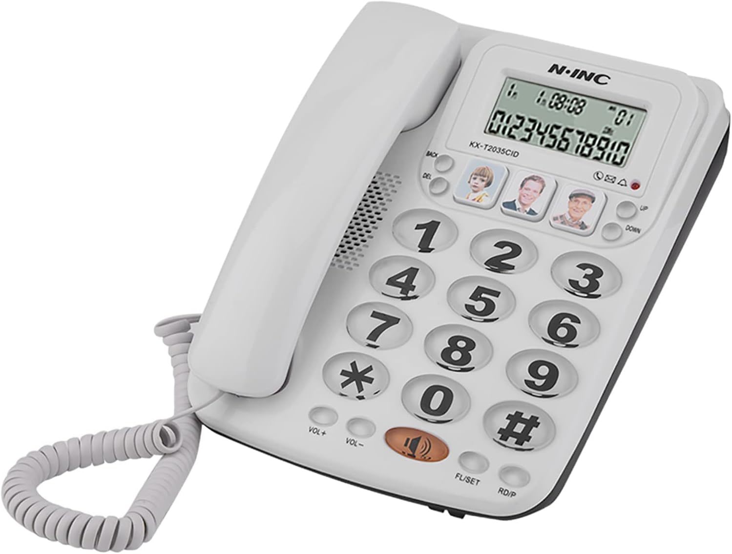 Ejoyous 2-Line Corded Telephone, Landline Wired Phone Desk Telephone With - $38.95