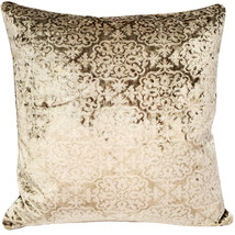 Artemis Canyon Beige Velvet Throw Pillow 20x20 - £45.83 GBP