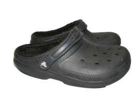 Crocs Dual Comfort Lined Clog Slip On Shoes Black Women Size 8 M Sandals Slides - £19.75 GBP