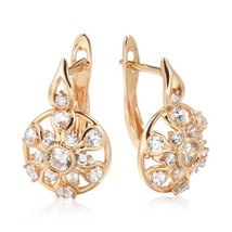 New Trend Sunflower Natural Zircon Lovely Earrings Women Party Fashion Jewelry 5 - £7.17 GBP