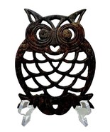Vintage 1970&#39;s Retro Farmhouse Cast Iron Owl Footed Trivet Hot Plate - $188.01 MXN