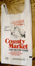 Groundhog Plaza Punxsutawney Plastic Grocery Bag Big Bag TLC Wexford VTG... - $29.65