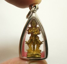 Thao Wessuwan Small Pendant Yak Asura Wealthy King Lucky Rich Thai Amulet Locket - £32.66 GBP