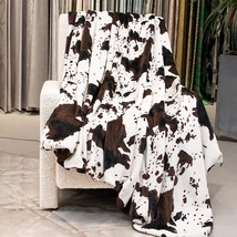 Cow Blanket Lightweight Fluffy Warm Cow Blankets For Couch Sofa Bed Office 50X60 - £28.26 GBP